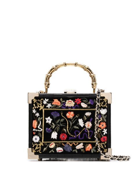 Aspinal Of LondonThe Trunk floral-embroidered tote bag | Farfetch Global