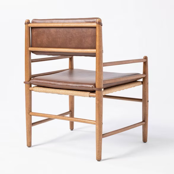 Layton Faux Leather Accent Chair with Wood Frame - Threshold™ designed with Studio McGee | Target