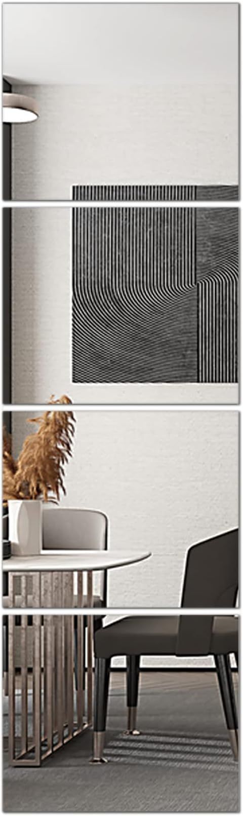 Delma Glass Full Length Wall Mirror Tiles, 14'' x 12'' x 4PCS, Frameless Full Body Mirror Tiles f... | Amazon (US)