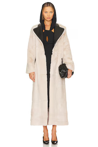 NBD Laurence Faux Fur Coat in Oatmeal from Revolve.com | Revolve Clothing (Global)