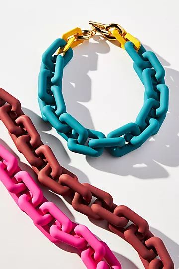 Bright Resin Link Necklace | Anthropologie (US)