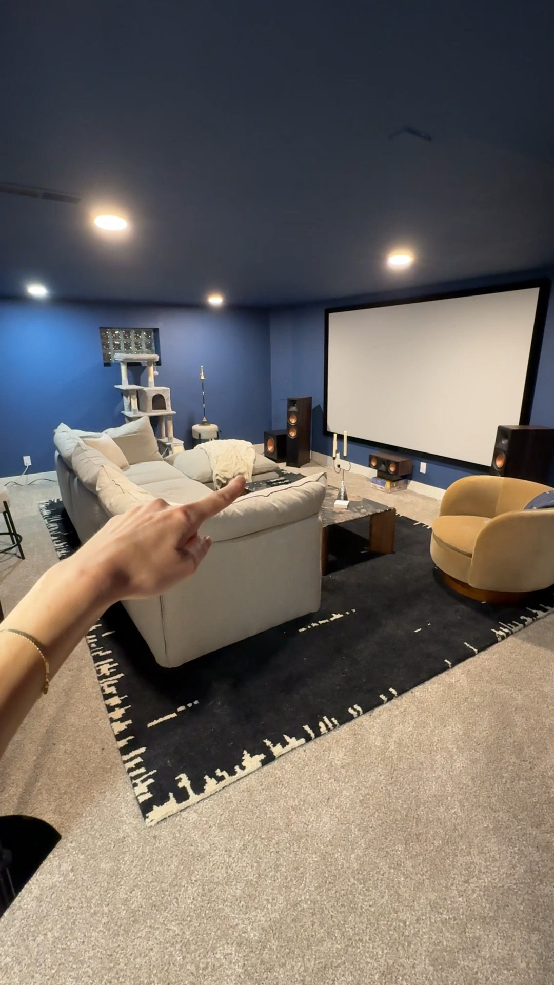 part 4 of our theater room makeover!! our furniture finally arrived 😍

stay tuned for the next progress vid :)

#roommakeover #theaterroom #movieroom #bluewalls #greycouch #graycouch #cloudcouch #cb2 #lumiscouch #woolrug #blackrug #modernrug #modernroom #swivalchair #tanaccentchair #marblecoffeetable #blackmarble #modernlivingroom #diyhome #homeimprovement #home

#LTKHome #LTKOver40 #LTKHoliday