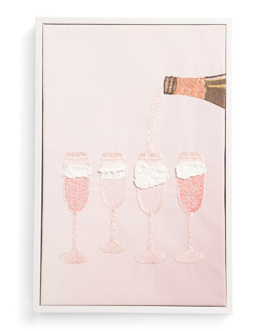 10x15 Fizzy Flutes Embroidery Framed Wall Art | Home | Marshalls | Marshalls