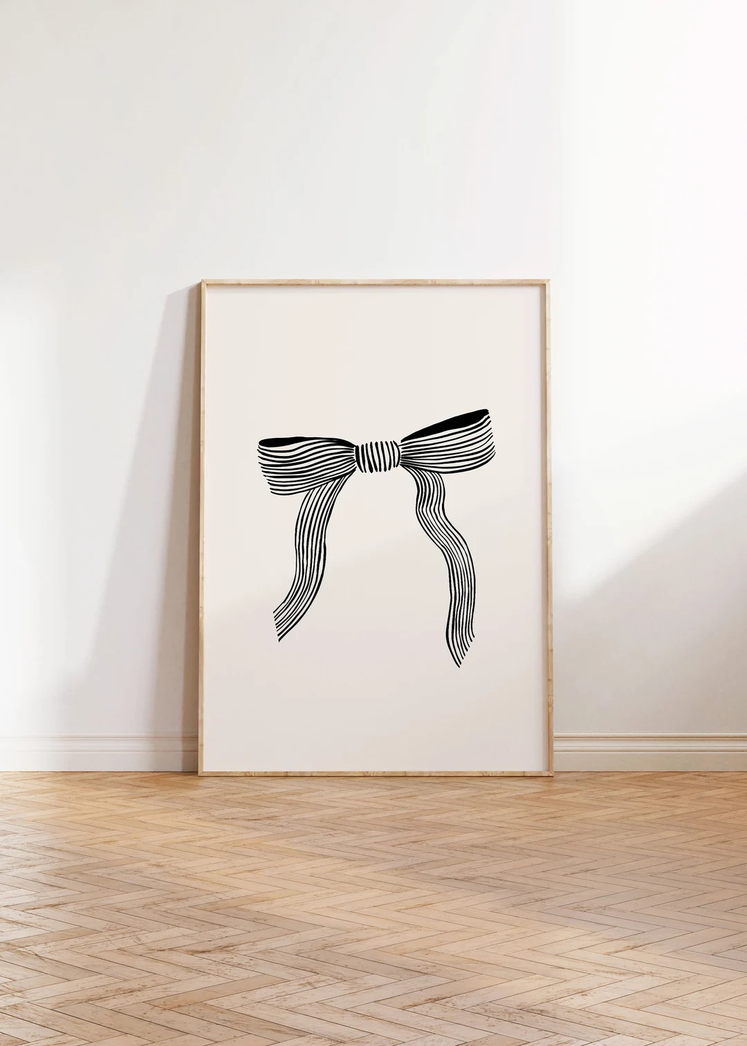 Coastal Granddaughter Black Vintage Hair Bow Art Print Minimalist Coastal Aesthetic Watercolor Ba... | Etsy (US)