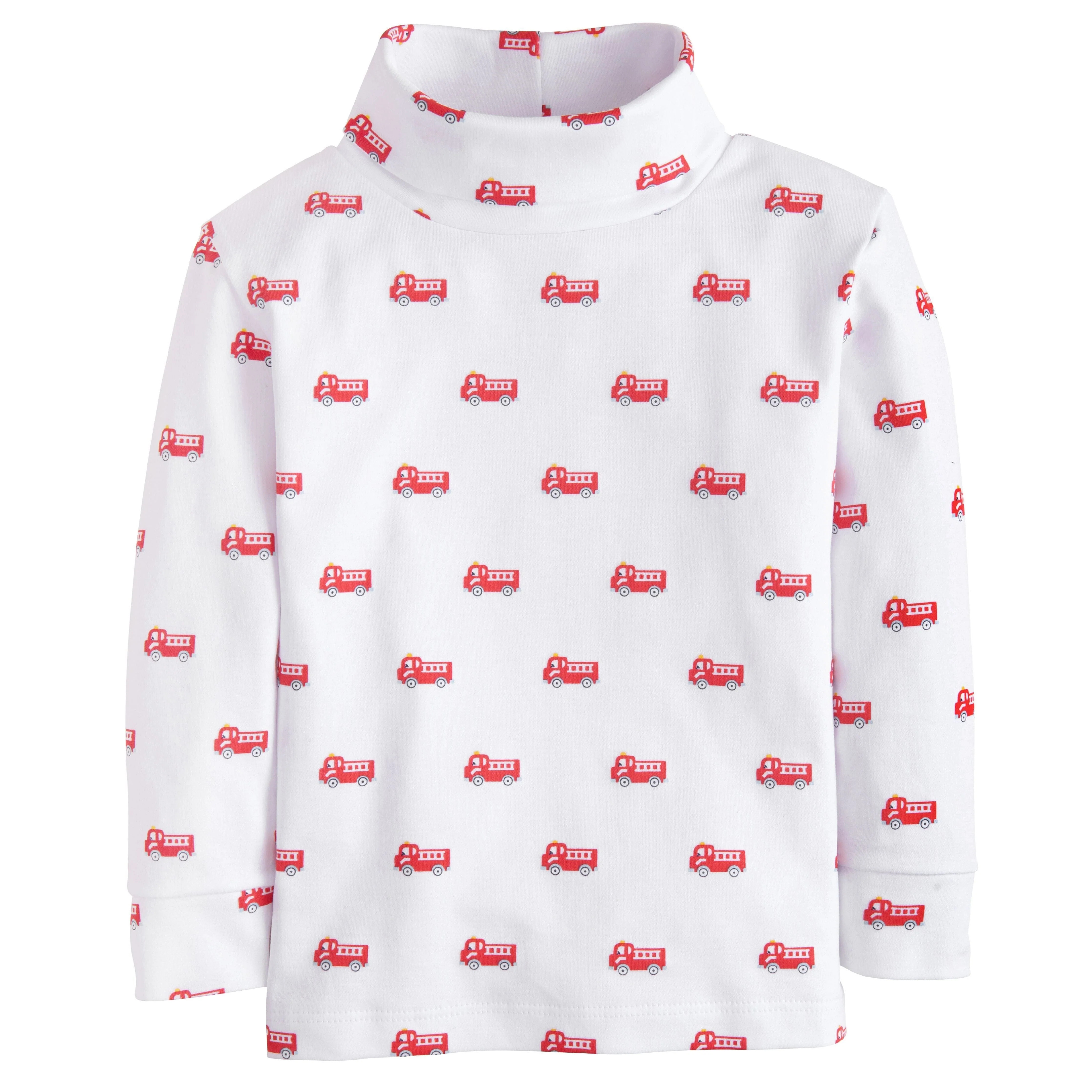 Printed Turtleneck - Fire Trucks | Little English