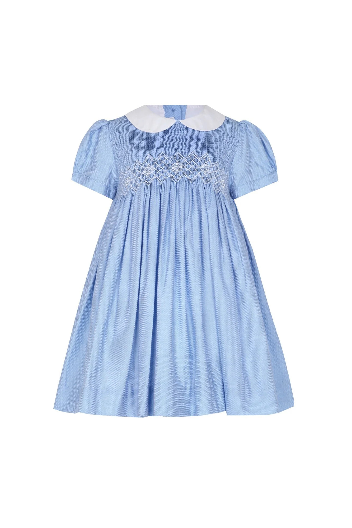 Blue Nella Smocked Dress Blue / 9 - 12M | EMILIA GEORGE®