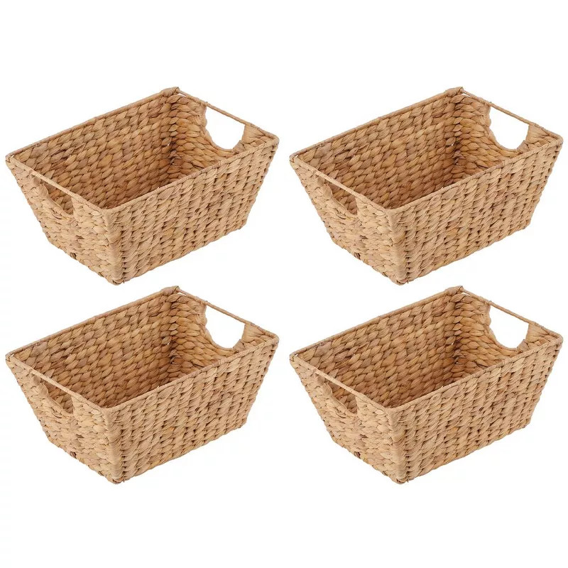 mDesign Hyacinth Home Storage Basket for Cube Furniture, 4 Pack | Target