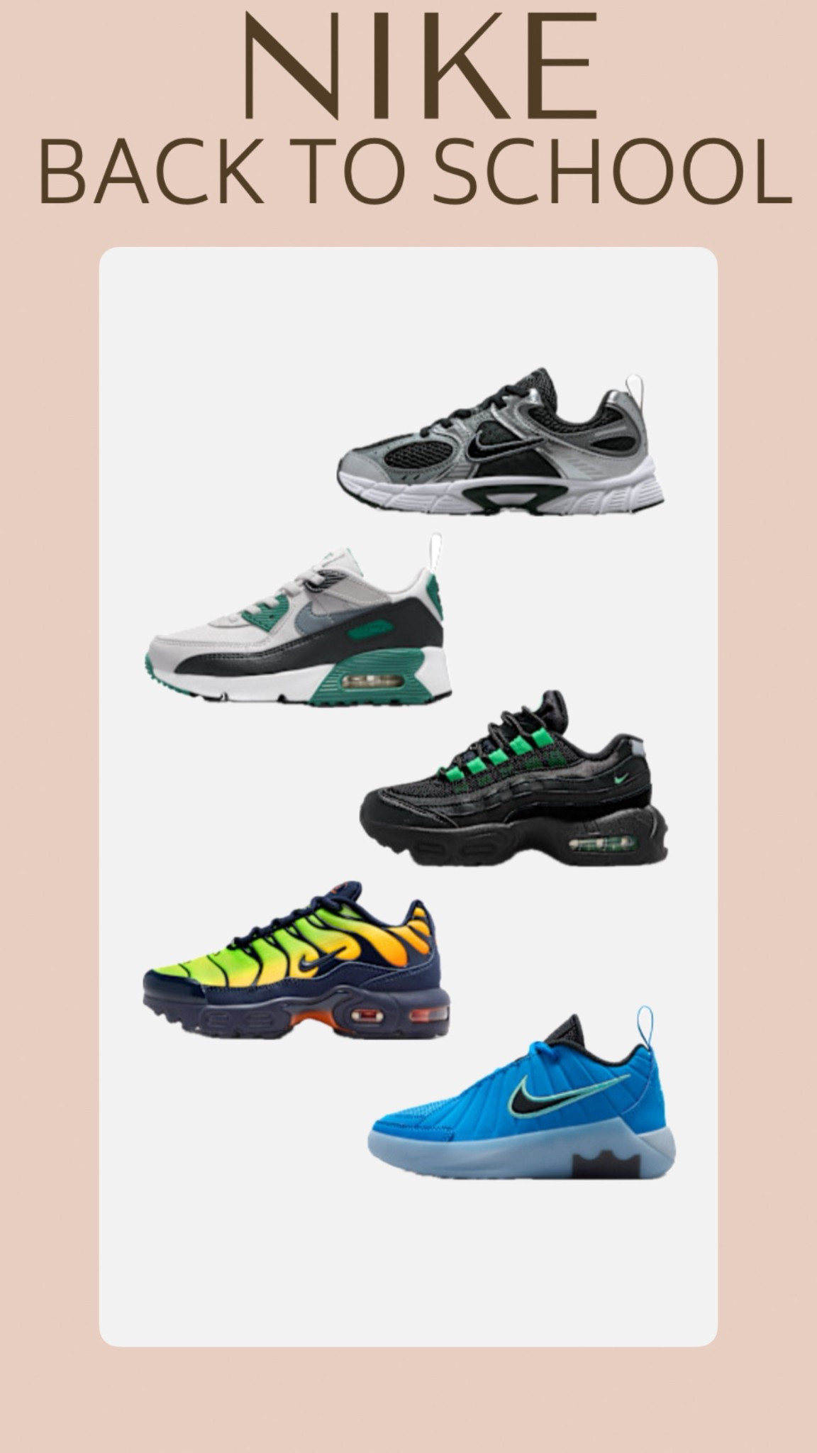 Kick off back-to-school season with fresh Nike kicks for the kids 👟✨ 
I rounded up my faves in one easy collage to make shopping a breeze! Tap to shop all styles 🔗🖤 #LTKBackToSchool

#NikeKids #BackToSchoolStyle #KidsSneakers #LTKKids #LTKBackToSchool #LTKFinds #MomLife #NikeFinds #LTKSaleAlert #KidsFashion #SchoolReady #LTKFootwear #LTKAthleisure #AffordableFinds #BackToSchoolShoes

#LTKActive #LTKKids