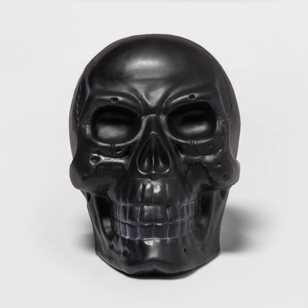 Skull Matte Black Halloween Decorative Sculpture - Hyde &#38; EEK! Boutique&#8482; | Target