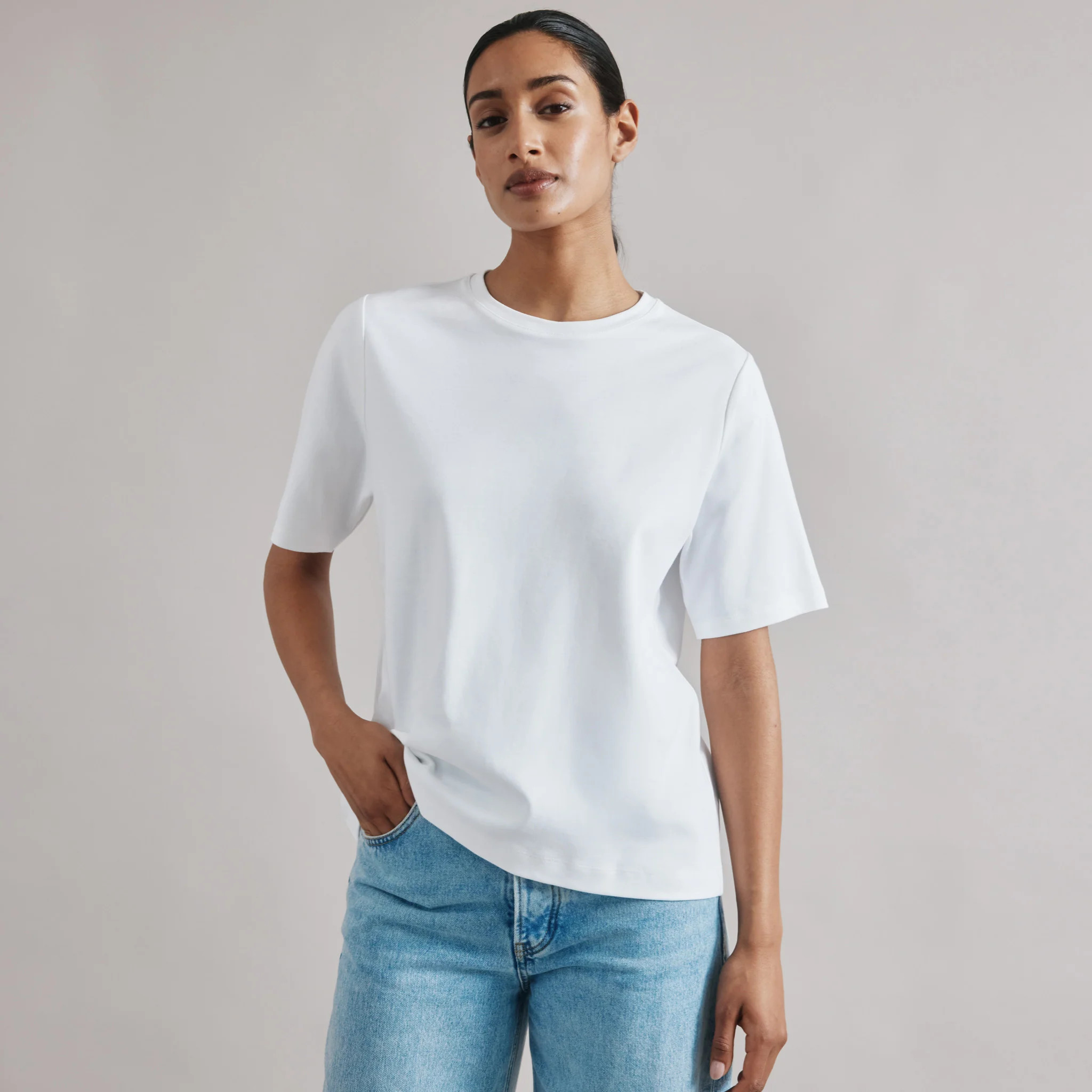 White Boxy T-Shirt | Albaray