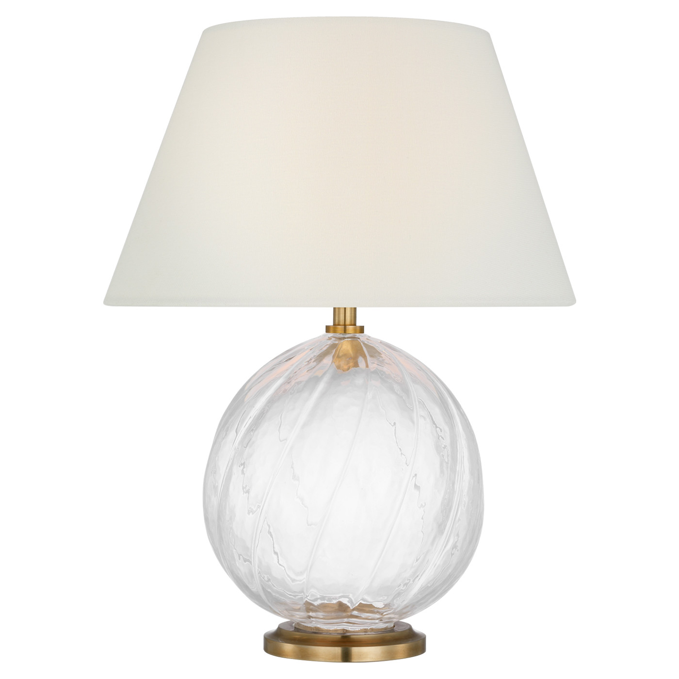 Visual Comfort Talia Modern Classic Clear Glass Cordless Table Lamp - 13 | Kathy Kuo Home
