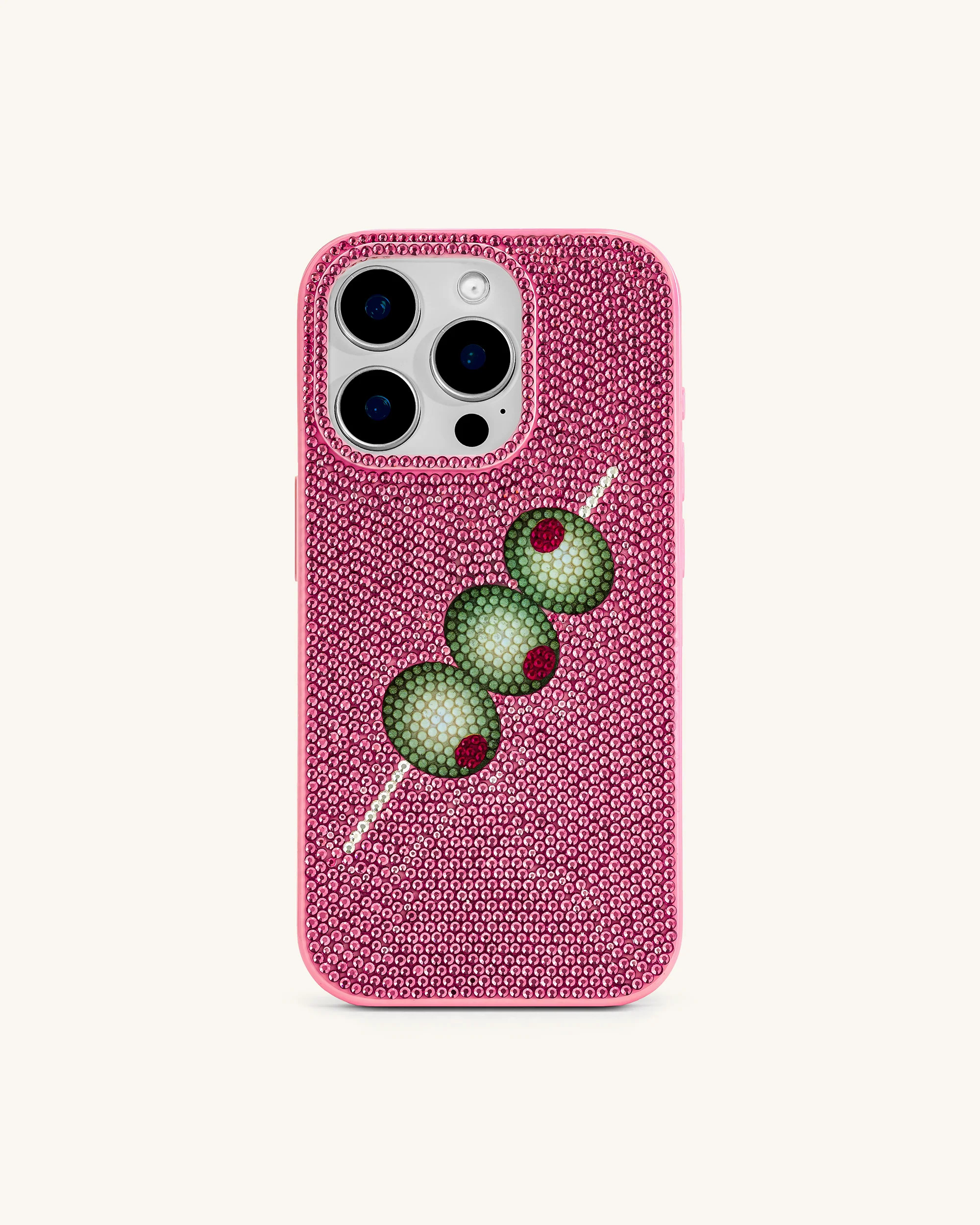 Olive Skewer Rhinestone Phone Case \u2013 Pink | JW PEI US