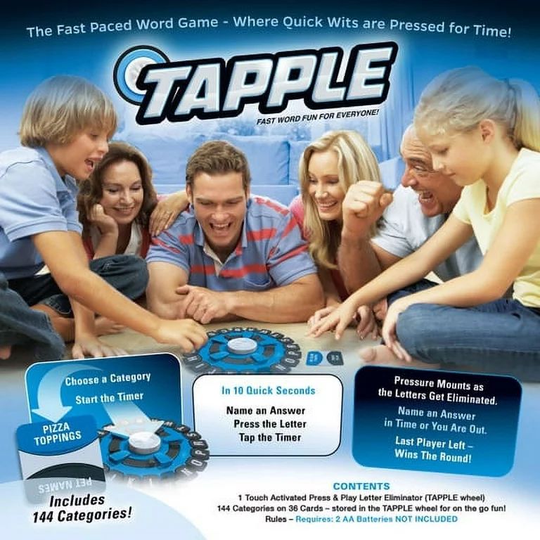 Tapple Word Game by USAopoly, Fast-Paced Family Board Game, 2 - 8 Players Ages 8 and up | Walmart (US)
