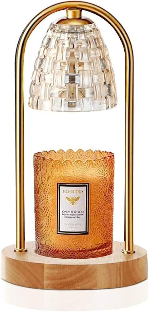 Candle Warmer Lamp with Timer, Dimmable Electric Candle Warmer with 2 Bulbs for Scented Wax, Mode... | Amazon (US)