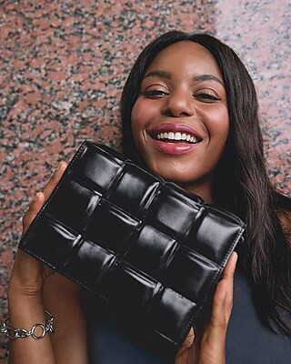 Padded Woven Crossbody Bag | Express