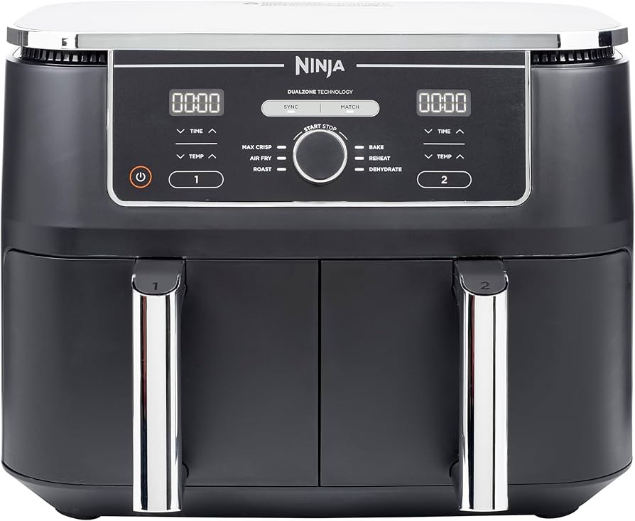 Ninja Foodi MAX Dual Zone Digitale Heißluftfritteuse, 9,5L Airfryer, 2 Fächer, Antihaftbeschich... | Amazon (DE)