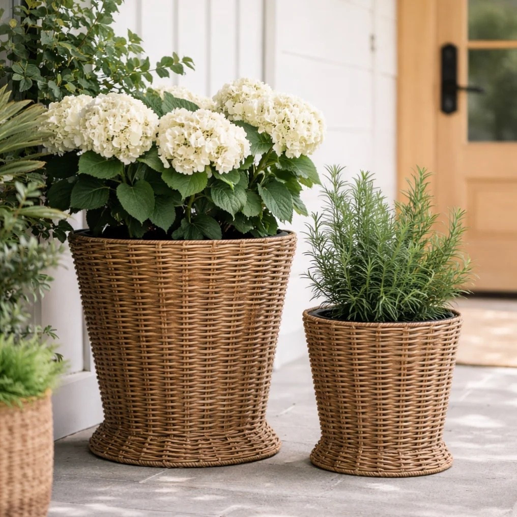 Modern lines on these planter baskets make them perfect for any decor style 


#LTKstorytime #LTKHome #LTKSeasonal