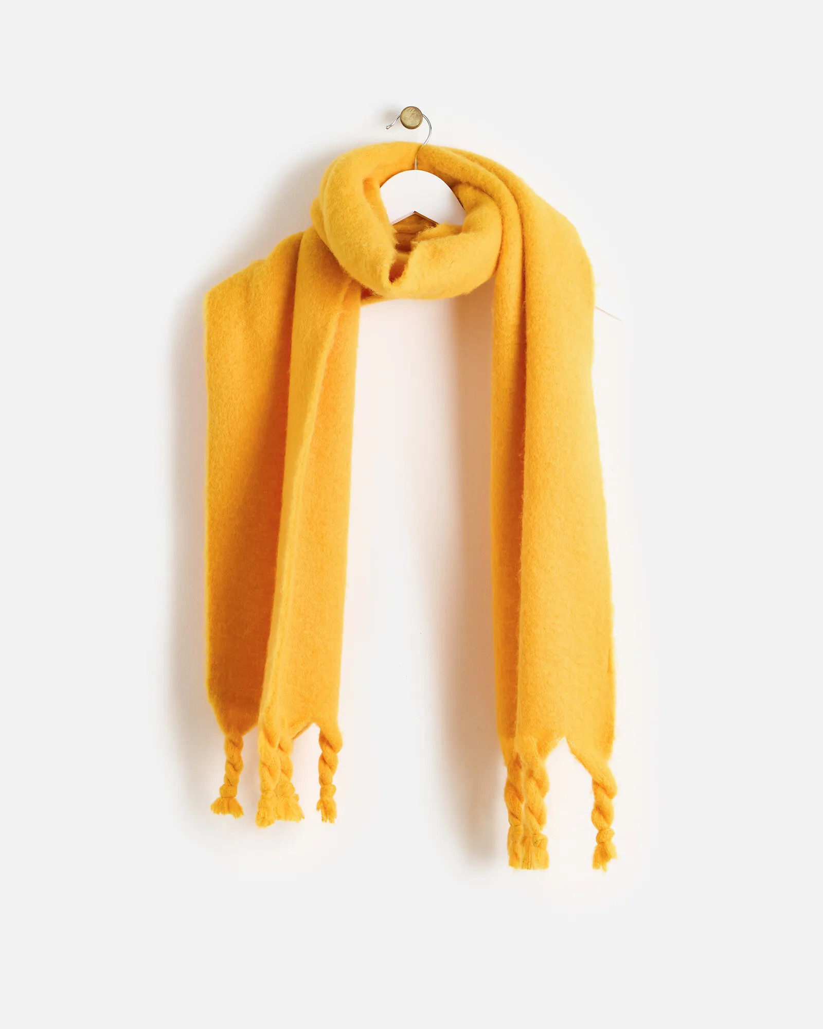 Mango Yellow Twist Tassel Heavyweight Chunky Scarf | Oliver Bonas (Global)