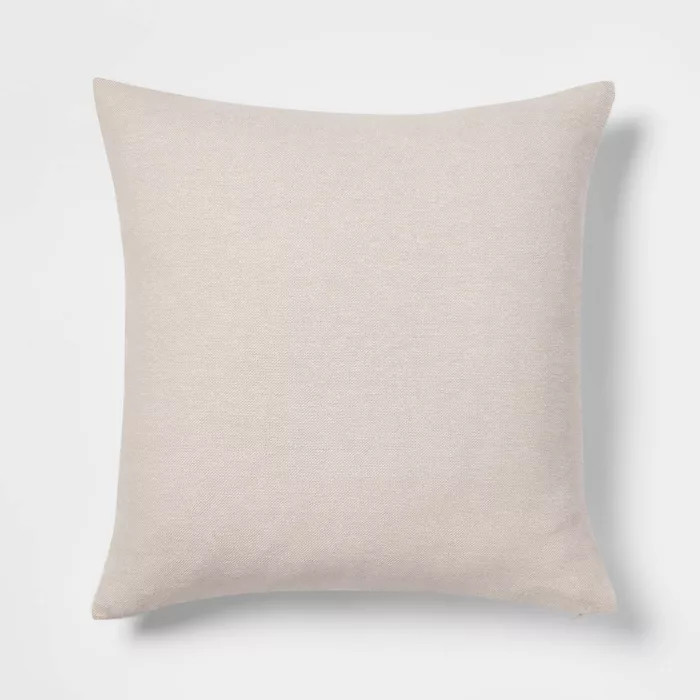 Oversized Chambray Square Throw Pillow Neutral - Threshold™ | Target
