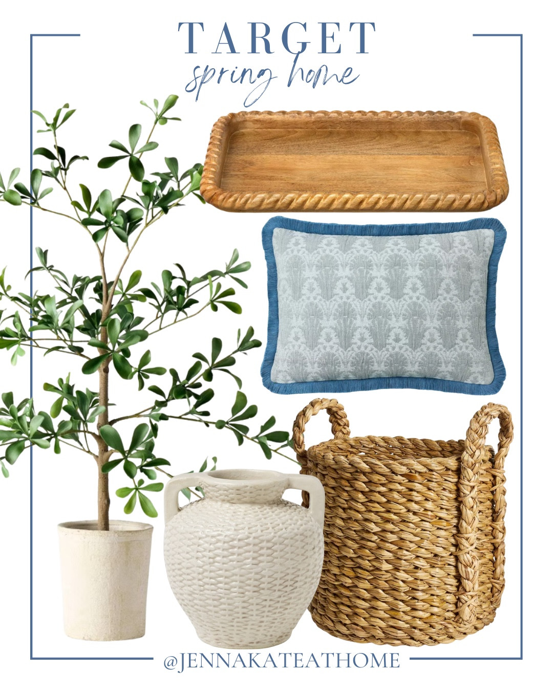 Target finds I’m loving for spring include tray, pillow, basket, vase, and faux plant.

Home decor, spring home decor, home accents, looks for lesss

#LTKSaleAlert #LTKHome #LTKSeasonal