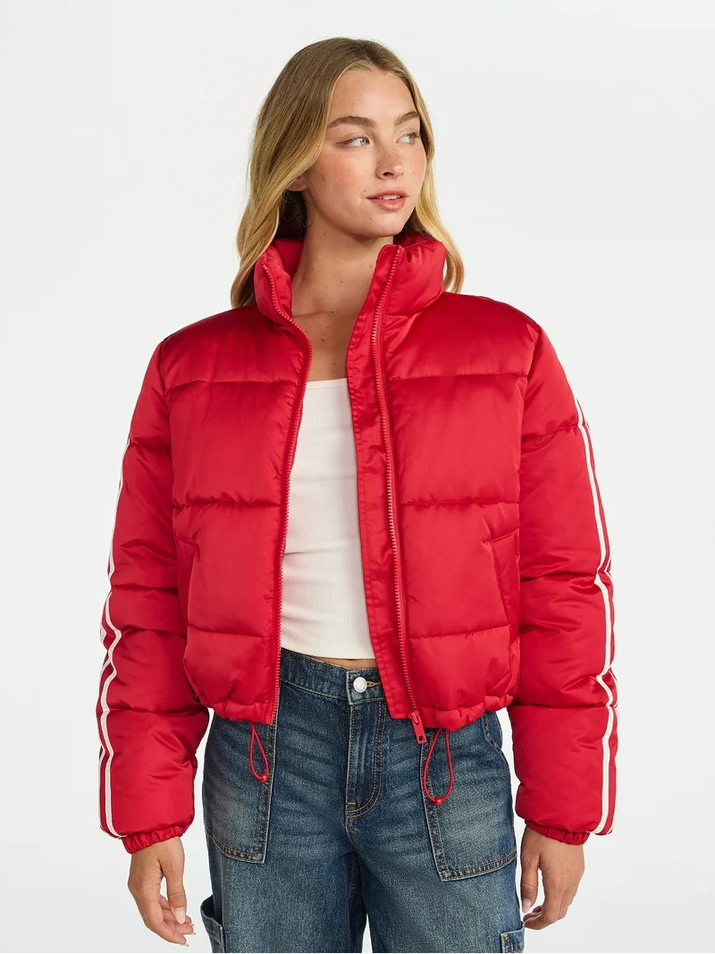 No Boundaries Puffer Jacket, Women's | Walmart (US)