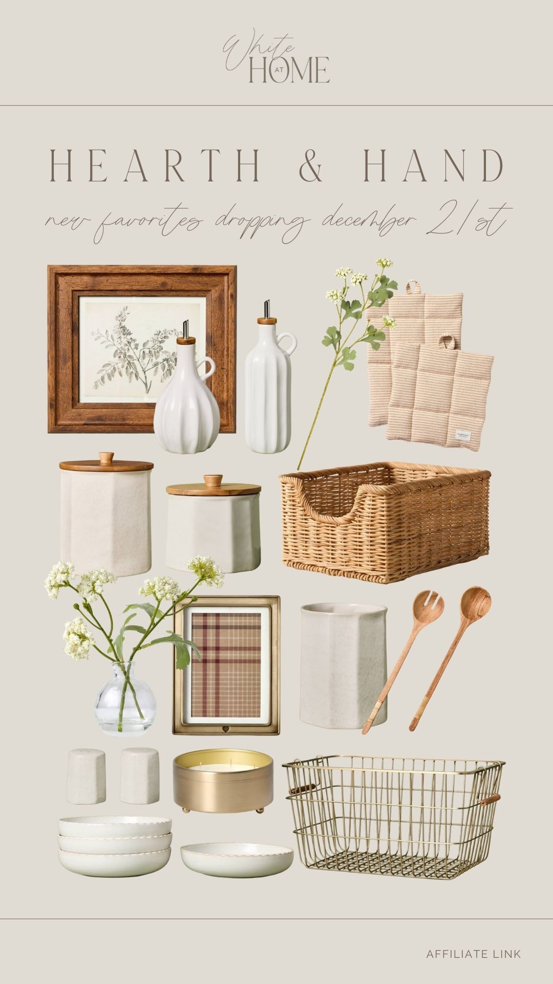 The newest Target Hearth and Hand collection drops on Sunday, 12/21!! It’s filled with light and organic finishes, kitchen essentials, gorgeous artwork, neutral florals, and so much more! I’ve rounded up my favorites here! 

#LTKHome