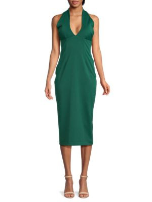 Chrissi Halter Midi Sheath Dress | Saks Fifth Avenue OFF 5TH