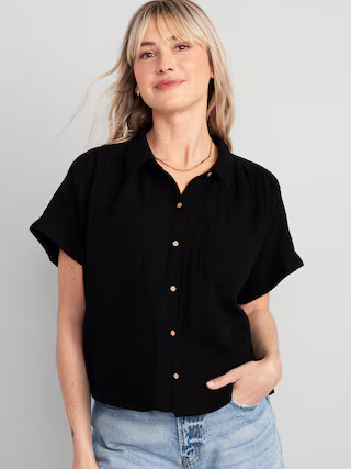 V-Neck Dolman-Sleeve Blouse for Women | Old Navy (US)