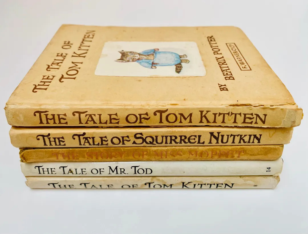 Vintage Beatrix Potter Books—peter Rabbit, Nursery Decor, Vintage Christening Gift - Etsy | Etsy (US)