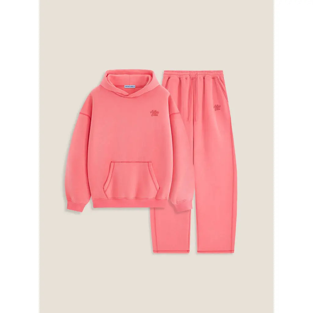 AELFRIC EDEN Cloud Essential Fleece Pullover Hoodie Super Baggy Set in Pink at Nordstrom, Size Small | Nordstrom