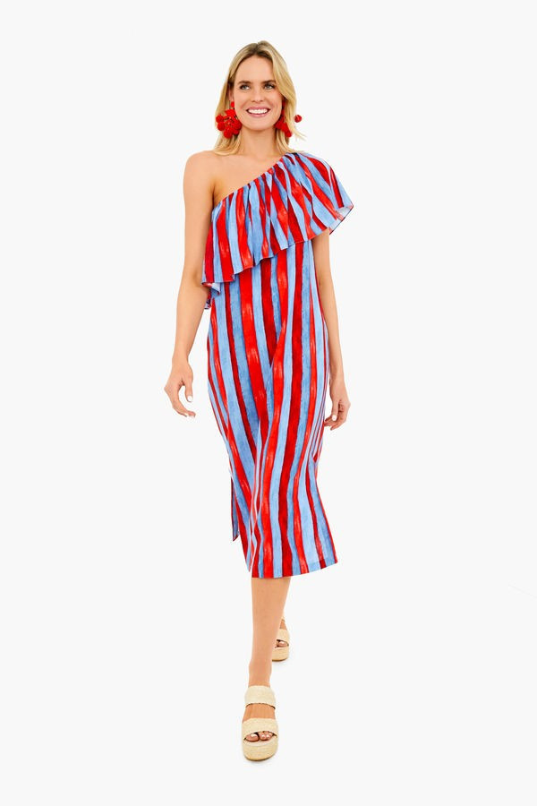 Painterly Stripe Florencia Midi Dress | Tuckernuck (US)