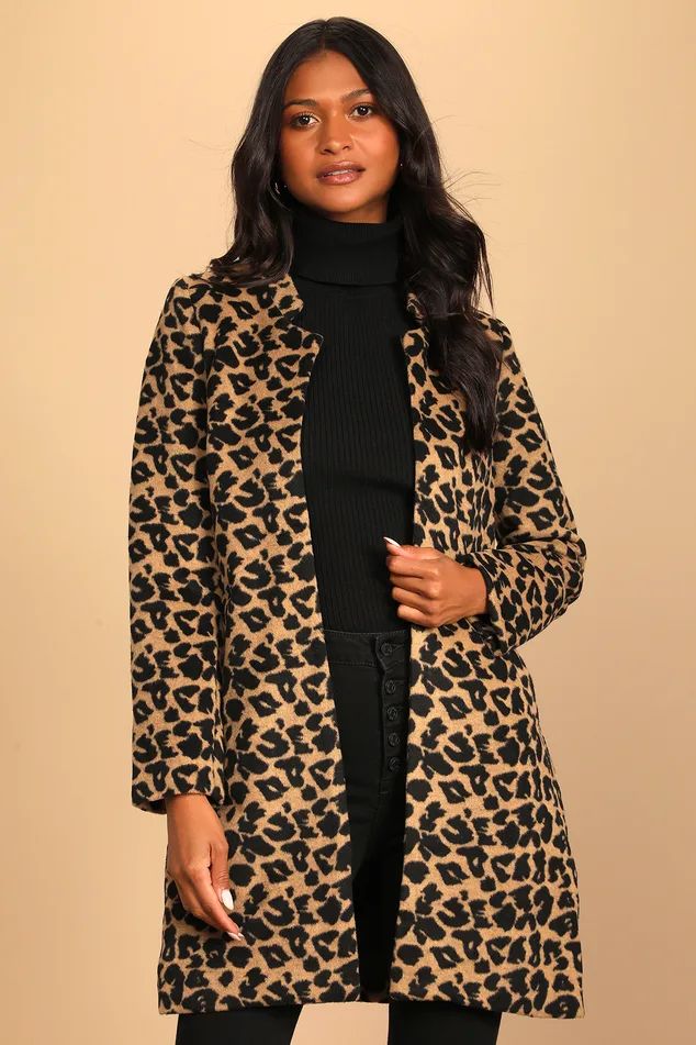 Feline Fantastic Tan Leopard Print Coat | Lulus