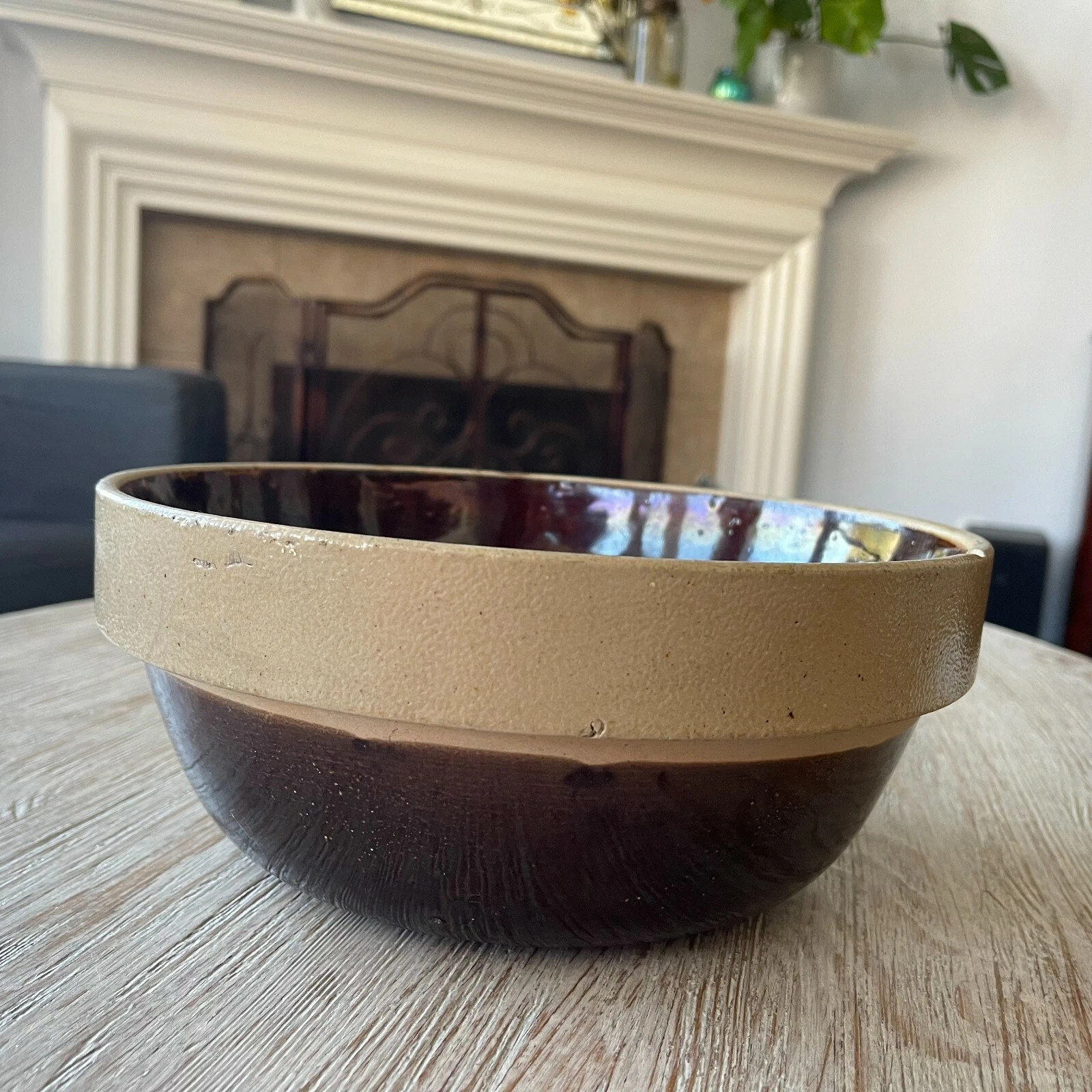 Antique 1800's Macomb Stoneware Co. Bowl- Hand Dipped Pottery, Collectible | eBay US