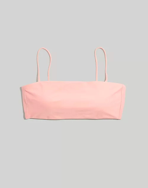 Madewell Second Wave Spaghetti-Strap Bandeau Bikini Top | Madewell