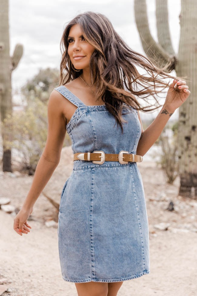 Savor This Moment Chambray Jumper Dress | The Pink Lily Boutique