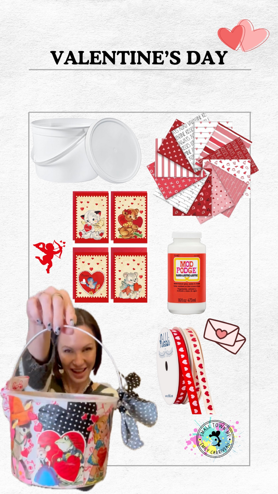 craft supplies needed to creat this cute DIY Valentine’s Day bucket! 
Perfect for gifts or a craft with your kids! 

#LTKGiftGuide #LTKSeasonal #LTKFindsUnder50