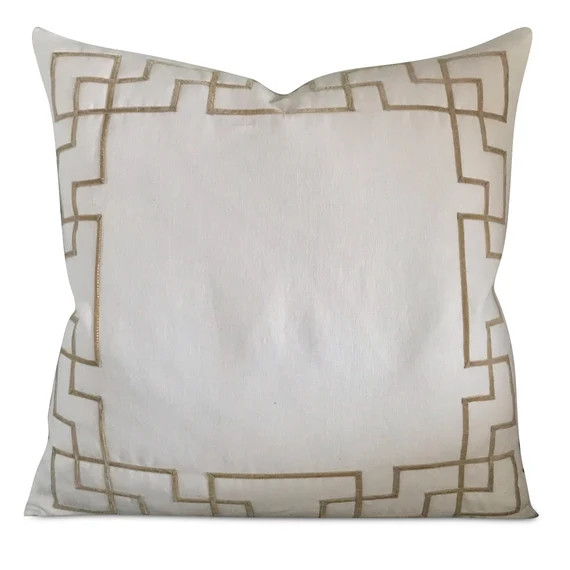 Modern Greek Key Border Throw Pillow Cover 24x24 | Etsy (US)
