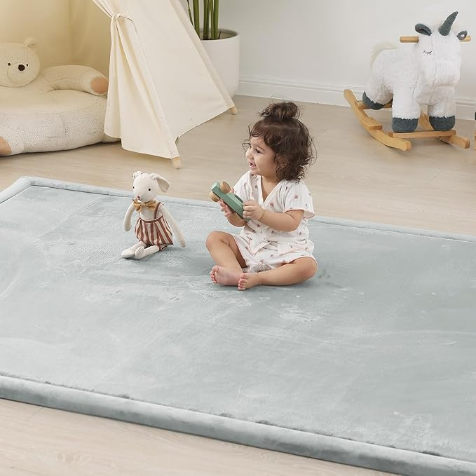 1.5" Thick Baby Play Mat for Floor Tummy Time, Large Pro Soft Foam Activity Playmats Playroom, Ea... | Amazon (US)