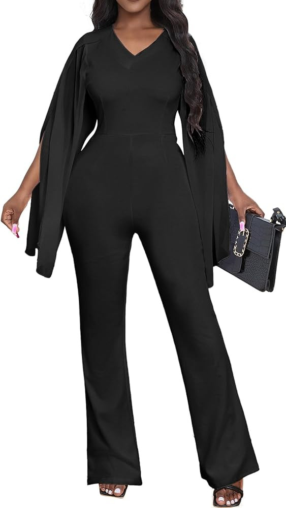 sexycherry Formal Jumpsuit for Women Dressy Elegant Long Straight Pants Jumpsuits for Party Club ... | Amazon (US)