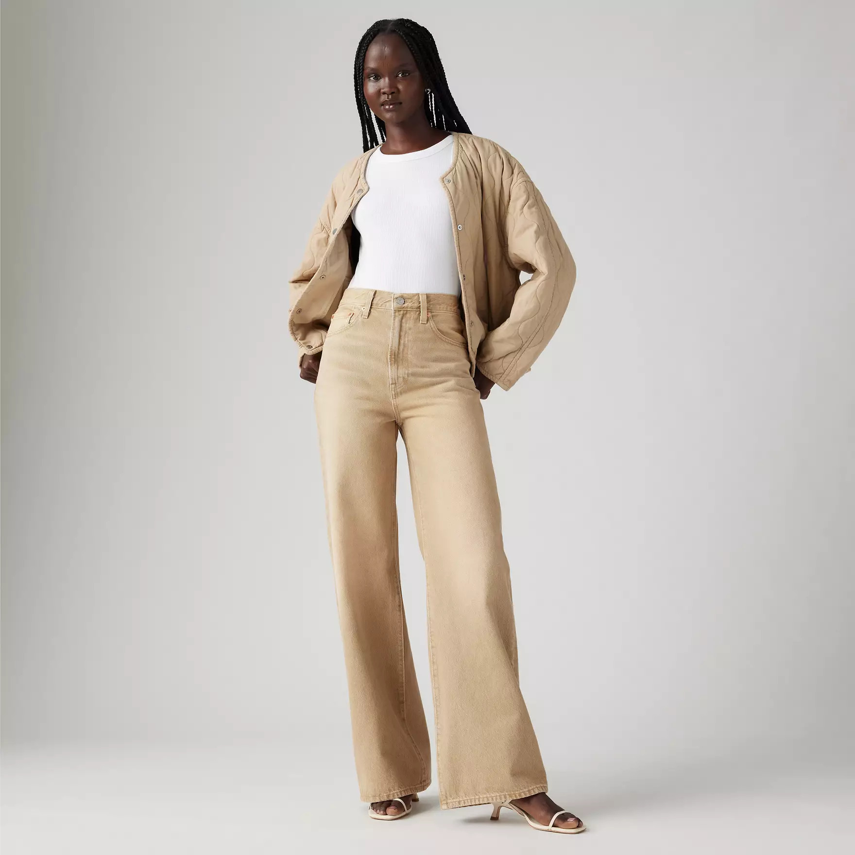 Ribcage Wide Leg Women's Jeans - Tan | Levi's® US | Levi's US