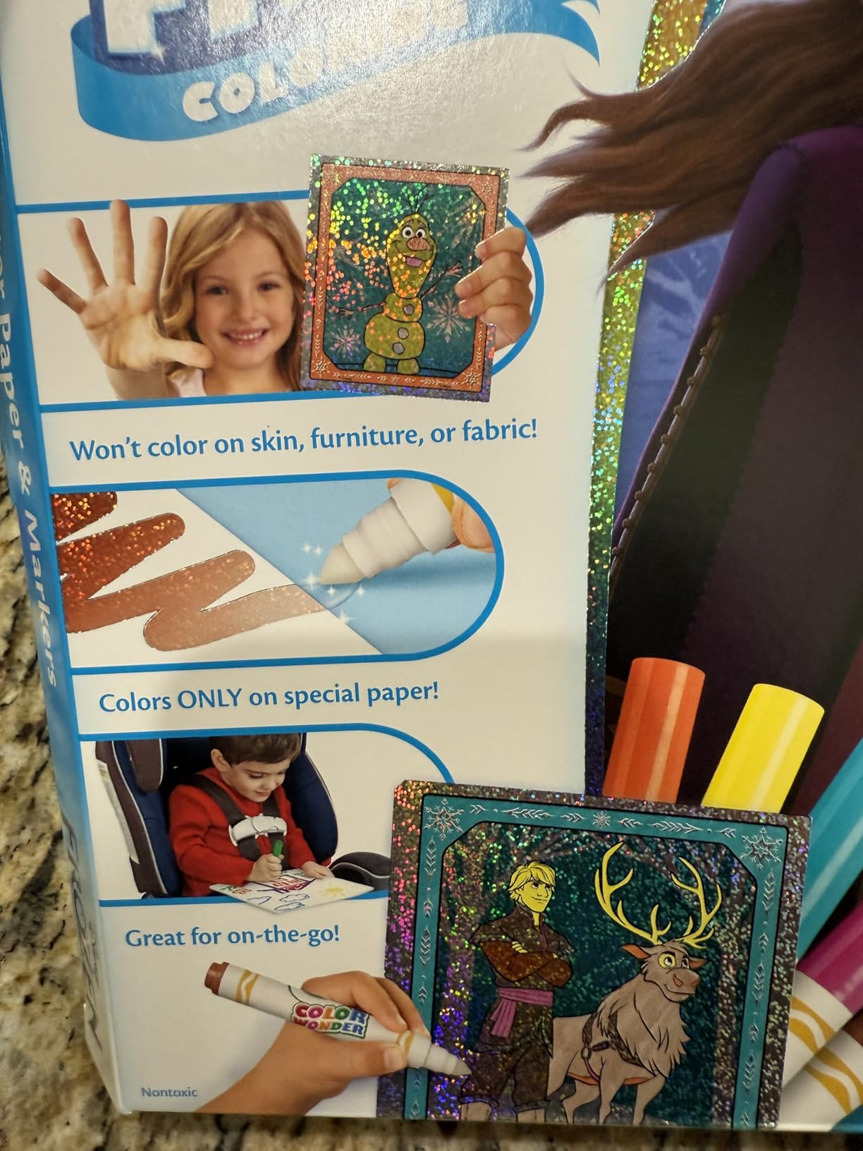 Crayola Frozen 2 Glitter Effects Color Wonder Set, Mess Free Coloring, Gift for Kids, 3, 4, 5, 6 | Amazon (US)