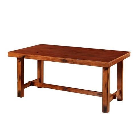 Walker Edison Distressed Wood Dining Table - Dark Oak | Target
