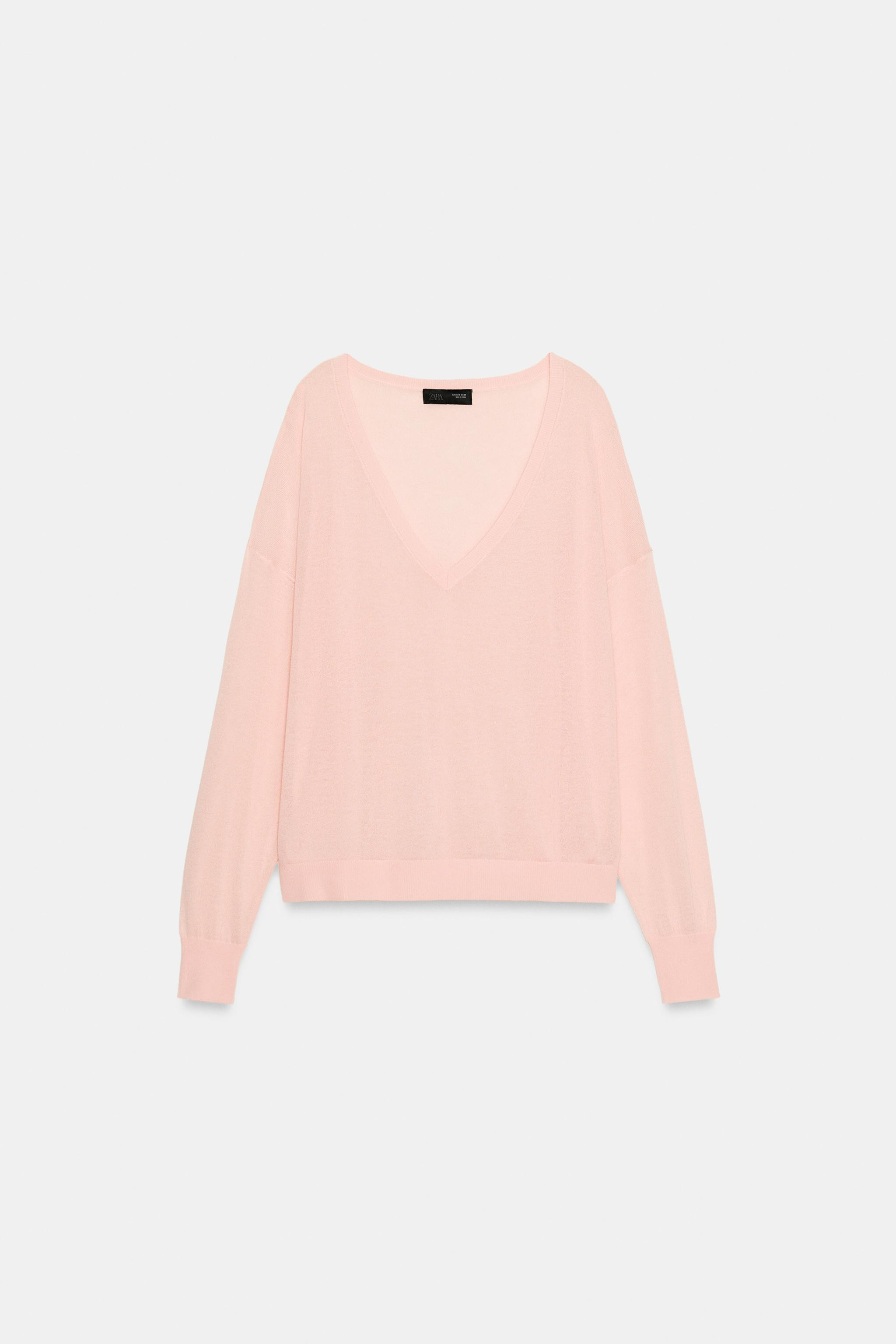 FINE KNIT V-NECK JUMPER | Zara US