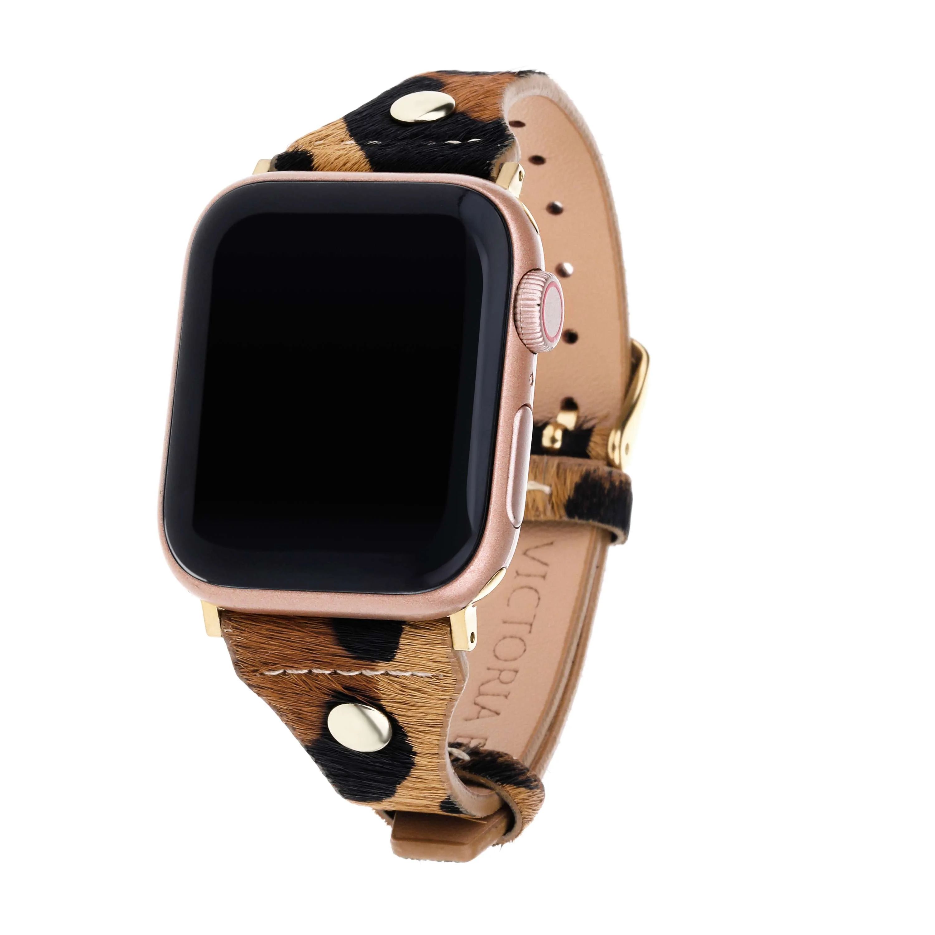 Leopard on Gold Apple Watch Strap | Victoria Emerson