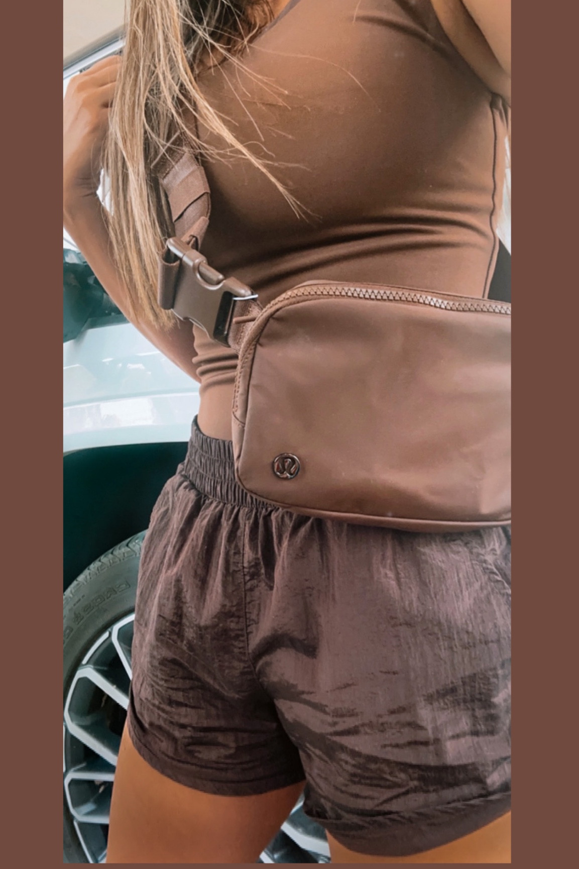Brown monochrome 🤎
Lululemon belt bag 
Express body contour 
Gap fit running shorts 

#LTKfit 

#LTKunder50 #LTKSeasonal