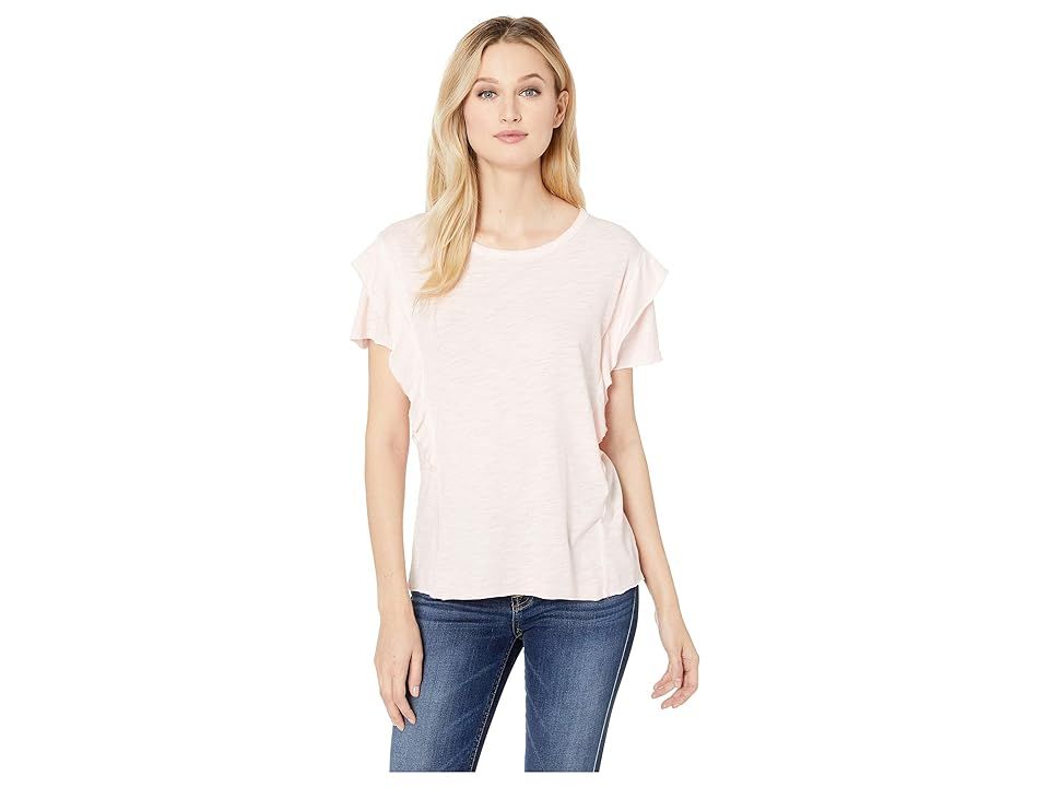 Sanctuary Camina Ruffle Tee (Pink Fizz) Women's T Shirt | Zappos