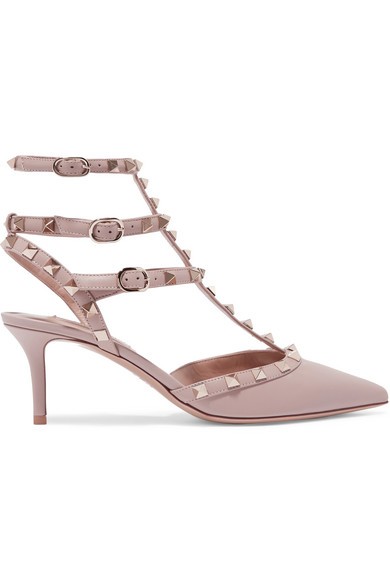 Valentino - Valentino Garavani Rockstud 65 Leather Pumps - Antique rose | NET-A-PORTER (US)