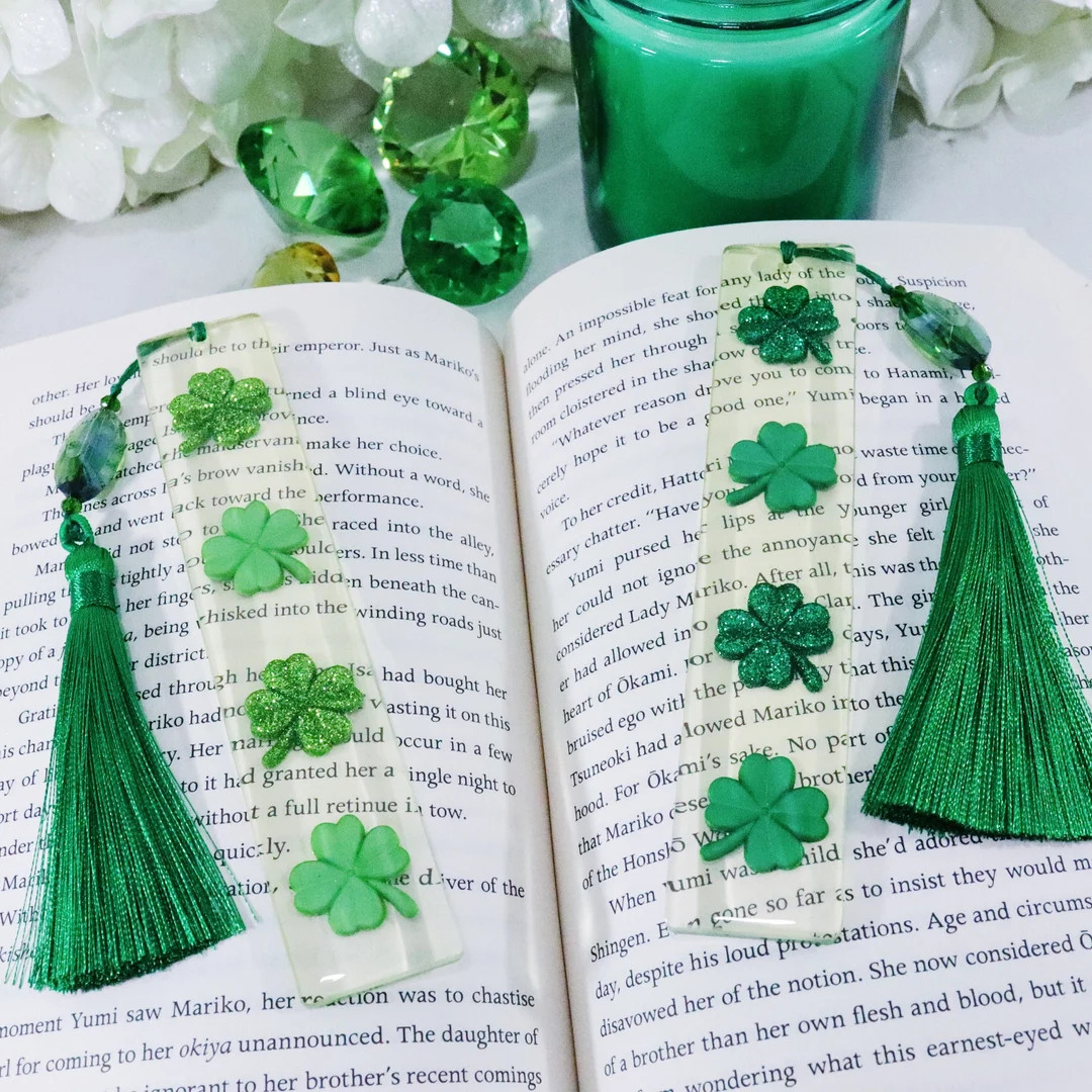 Four Leaf Clover Bookmark with Beaded Tassel | Good Luck Gift Idea | St Patricks Day | Unique Spr... | Etsy (US)