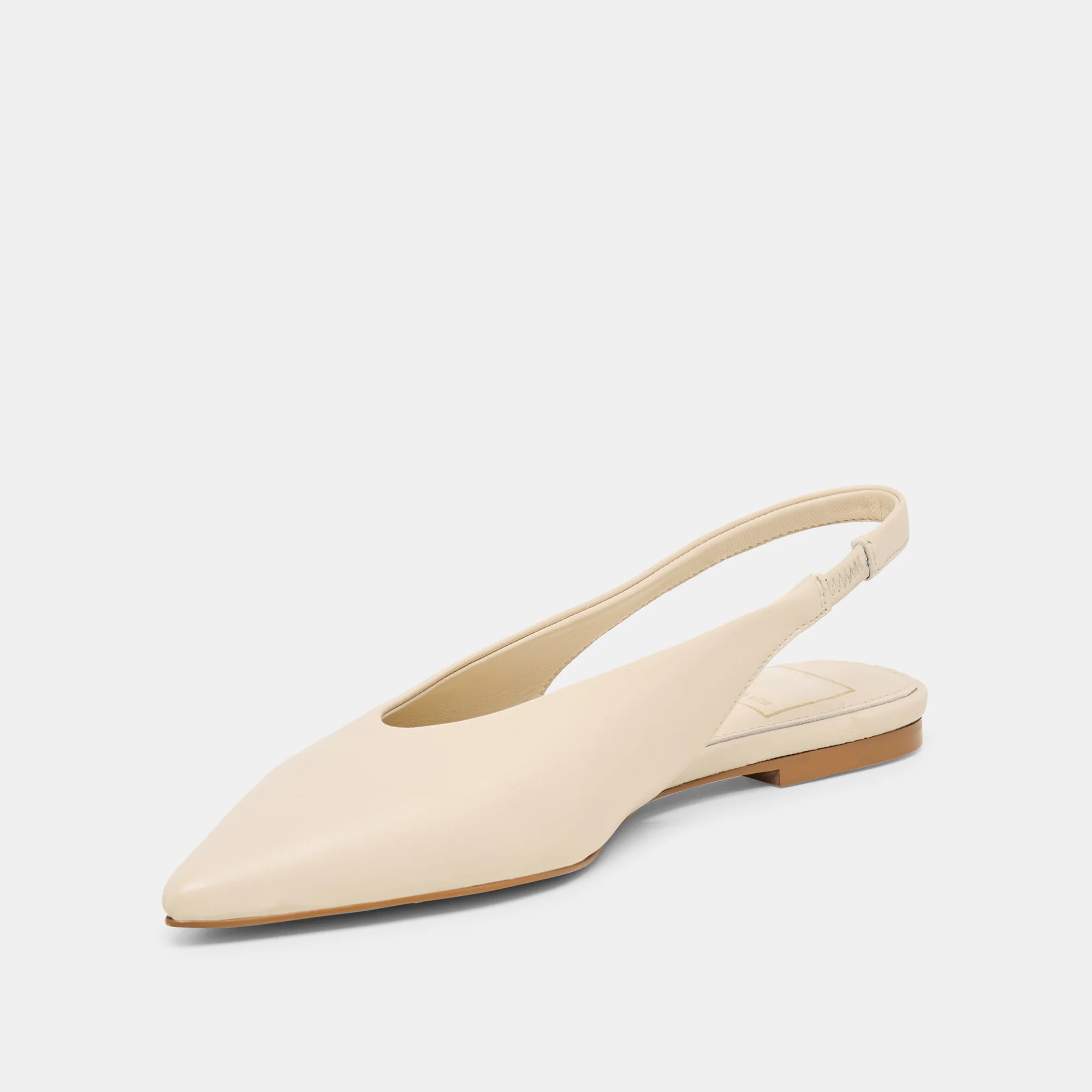 Kendle Flats White Leather | DolceVita.com