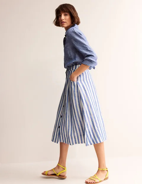 Petra Linen Midi Skirt | Boden (US)